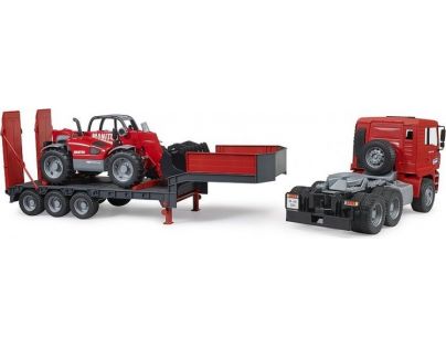 Bruder 2774 MAN TGA s návěsem a teleskopickým nakladačem Manitou MLT 633 1:16
