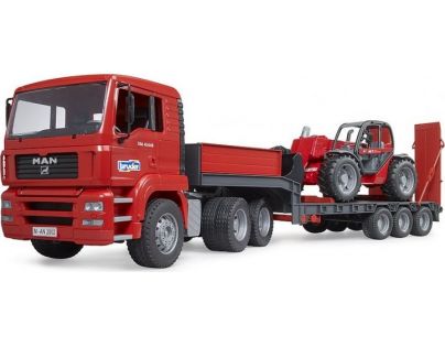 Bruder 2774 MAN TGA s návěsem a teleskopickým nakladačem Manitou MLT 633 1:16