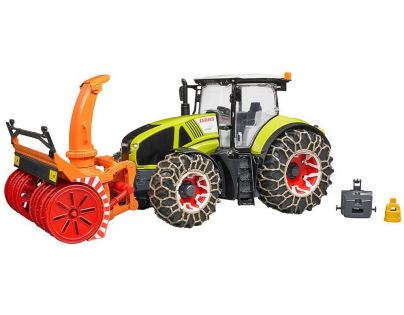 Bruder 3017 Traktor Claas Axion 950 se sněžnou frézou a řetězy 1:16