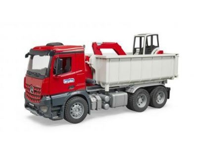 Bruder 3624 Mercedes-Benz Arocs Truck s kontejnerem a bagrem 1:16