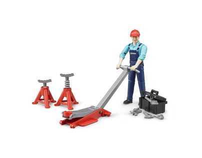 Bruder 62100 Bworld Figurka mechanik opravář s příslušenstvím