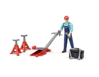 Bruder 62100 Bworld Figurka mechanik opravář s příslušenstvím