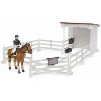 Bruder 62521 Set stáj s ohradou, kůň a figurka 2
