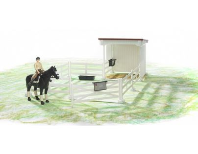 Bruder 62521 Set stáj s ohradou, kůň a figurka