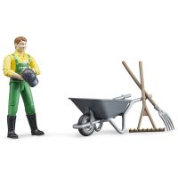 Bruder 62610 Figurka Zemědělec s kolečkem a nářadím - Poškozený obal 2