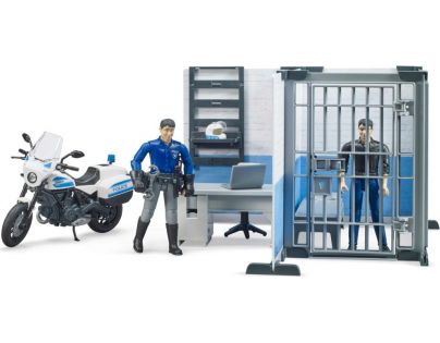 Bruder 62732 Policejní stanice s motorkou a figurkami - Poškozený obal