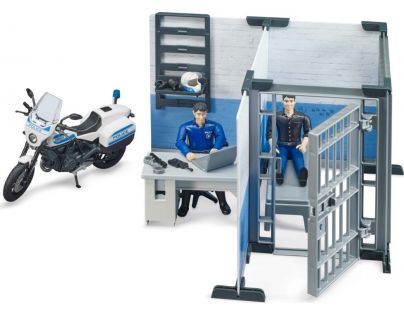 Bruder 62732 Policejní stanice s motorkou a figurkami - Poškozený obal