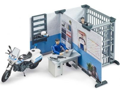 Bruder 62732 Policejní stanice s motorkou a figurkami - Poškozený obal