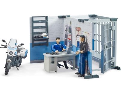Bruder 62732 Policejní stanice s motorkou a figurkami - Poškozený obal