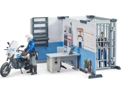 Bruder 62732 Policejní stanice s motorkou a figurkami - Poškozený obal