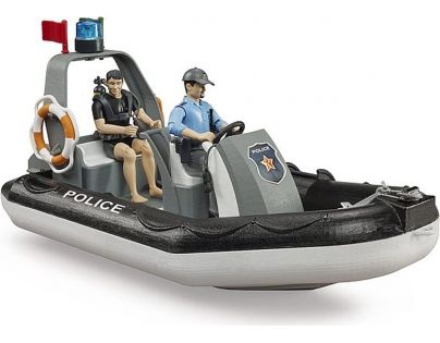 Bruder Bworld Policejní člun s otočným majákem 1:16