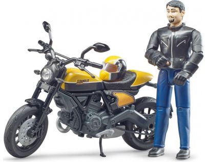 Bruder 63053 Motorka Ducati terénní s motorkářem 1:16