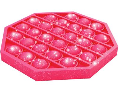 Bubble Pop It Praskající bubliny s glitry antistresová společenská hra růžová
