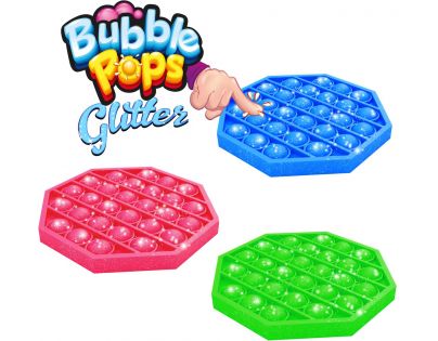 Bubble Pop It Praskající bubliny s glitry antistresová společenská hra růžová