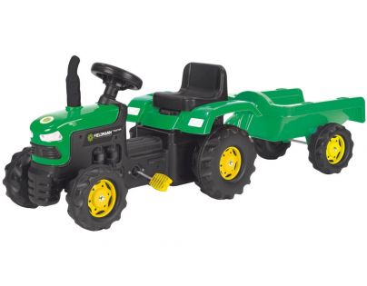 Buddy Toys Šlapací traktor s odpojitelným vozíkem