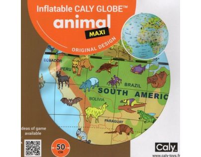 Caly Nafukovací globus Zvířata 50 cm