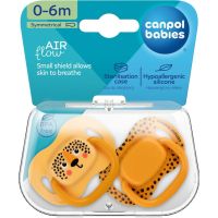 Canpol babies Set symetrických silikonových dudlíků BabiesBoo 0 - 6 m 2 ks oranžový 6