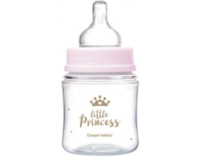 Canpol babies Lahev se širokým hrdlem Royal Baby 120 ml růžová