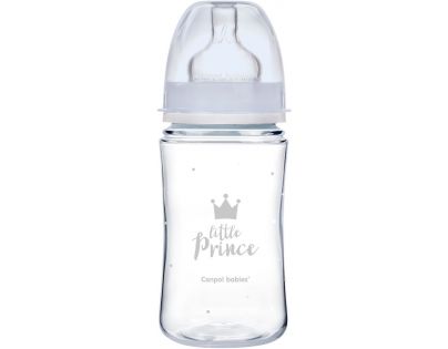 Canpol babies Lahev se širokým hrdlem Royal Baby 240 ml modrá