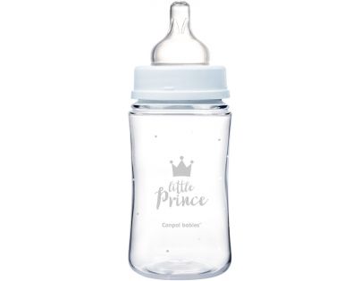 Canpol babies Lahev se širokým hrdlem Royal Baby 240 ml modrá