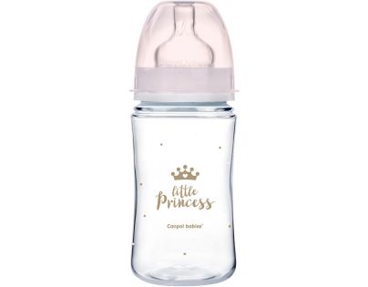 Canpol babies Lahev se širokým hrdlem Royal Baby 240 ml růžová