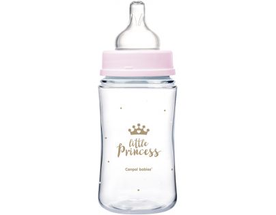 Canpol babies Lahev se širokým hrdlem Royal Baby 240 ml růžová