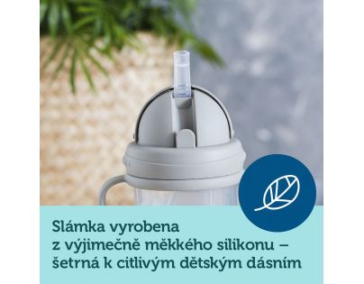 Canpol babies Nevylévací hrneček se slámkou a závažím Exotic Animals 270 ml žlutý