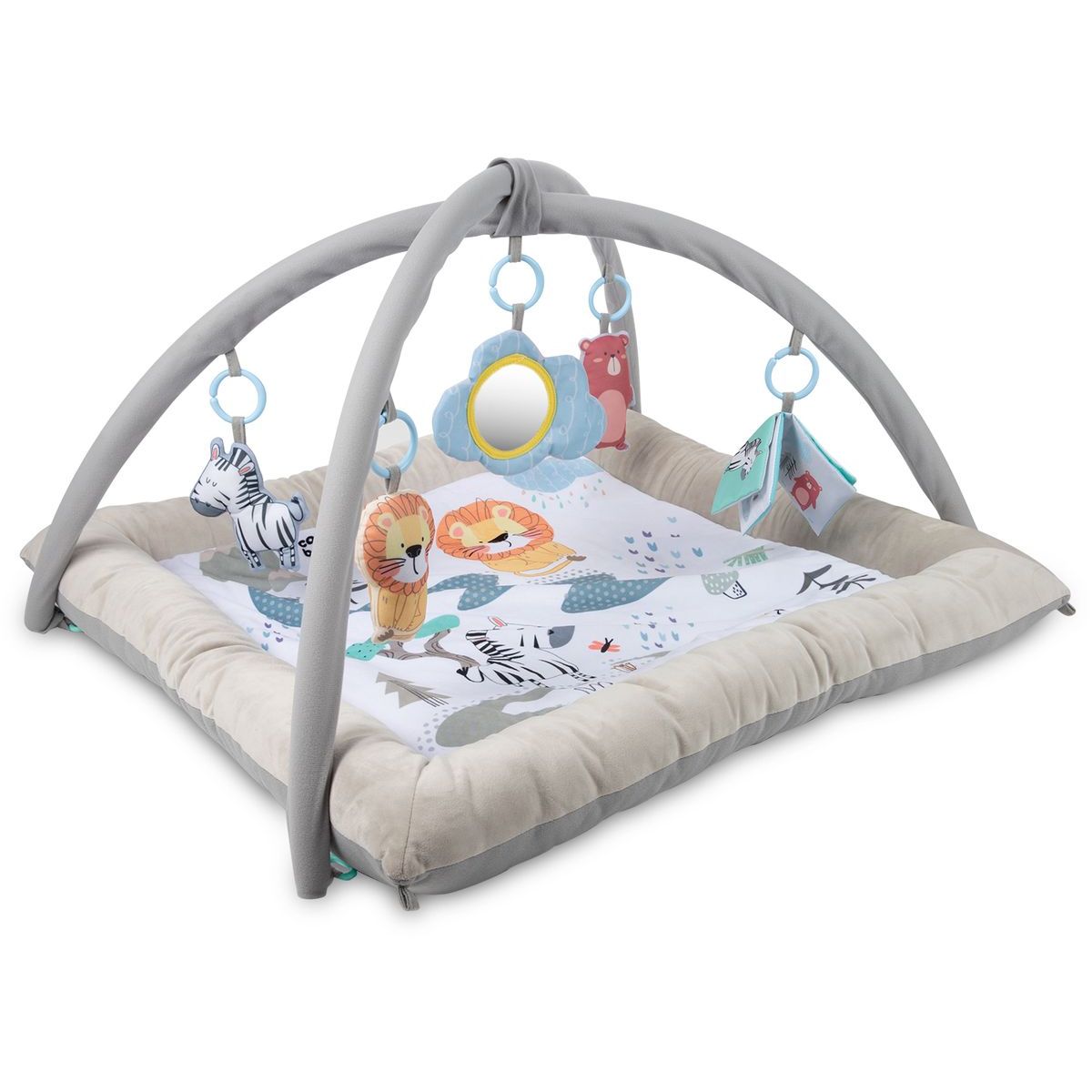 Canpol babies Plyšová edukativní hrací deka s hrazdičkou Safari 0m+