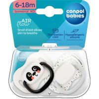 Canpol babies Set symetrických silikonových dudlíků BabiesBoo 6 - 18 m 2 ks bílý 6