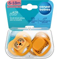 Canpol babies Set symetrických silikonových dudlíků BabiesBoo 6 - 18 m 2 ks oranžový 6