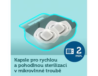 Canpol babies Set symetrických silikonových dudlíků Light touch 6 - 18 m Royal Baby modrý