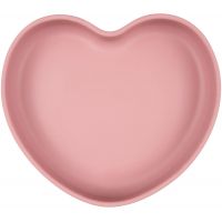 Canpol babies Silikonový talíř s přísavkou srdce růžový 2