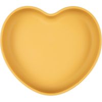 Canpol babies Silikonový talíř s přísavkou srdce žlutý 2