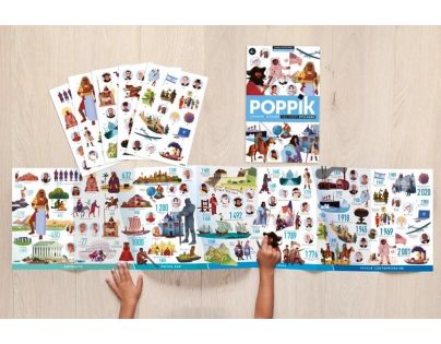 Poppik Samolepkový plakát vzdělávací Časová osa historie