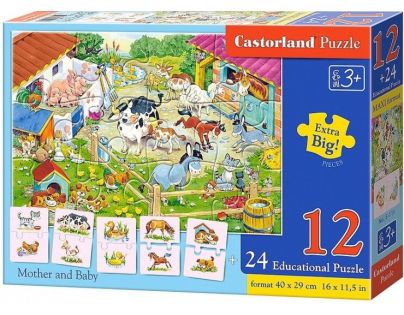 Castorland Puzzle 12 dílků a 24 puzzlí do páru