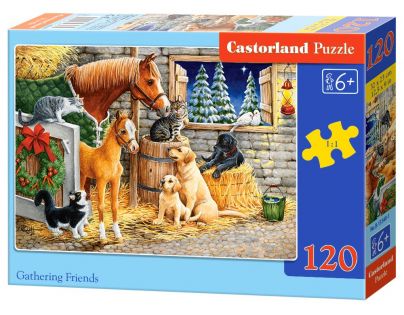 Castorland Puzzle Setkání přátel ve stáji 120 dílků