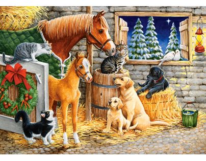 Castorland Puzzle Setkání přátel ve stáji 120 dílků