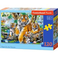 Castorland Puzzle 120 dílků Tygři u řeky 2