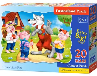Castorland Puzzle maxi Tři malá prasátka 20 dílků