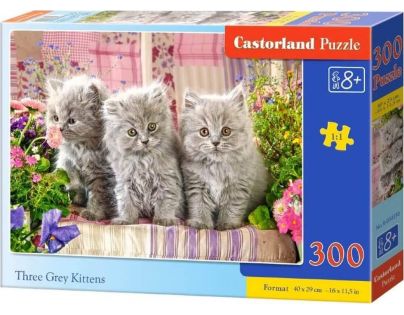 Castorland Puzzle Tři šedivá koťátka 300 dílků