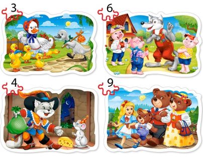 Castorland Puzzle 4 v 1 mini Pohádky