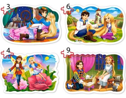 Castorland Puzzle 4 v 1 mini Zamilované pohádky