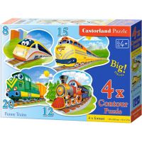 Castorland Puzzle 4 v 1 Vlaky 2