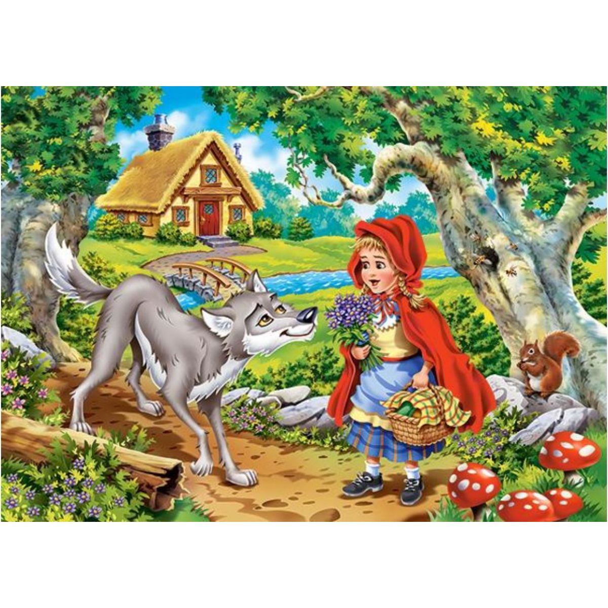 Castorland Puzzle Červená karkulka s vlkem 60 dílků