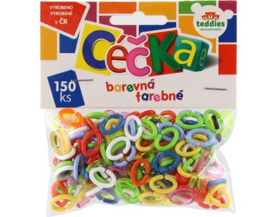 Teddies Céčka barevná 150 ks plast v sáčku - Poškozený obal