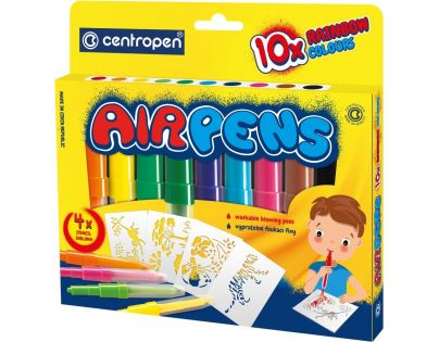 Centropen Foukací fixy na papír Air Pens Rainbow 10 ks