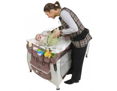 Babymoov 035002 - Cestovní postýlka Silver Dream hnědá/bílá