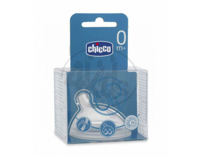 CHICCO 60073.10 Dudlík Step Up silikon, 1 dírka větší, 0m+