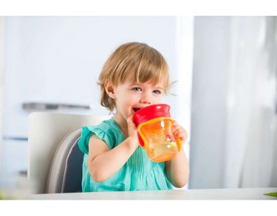 Chicco Hrneček 360 s držadly 200 ml oranžový