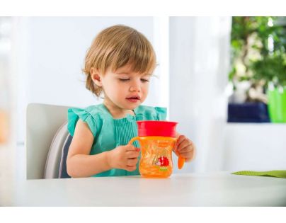 Chicco Hrneček 360 s držadly 200 ml oranžový